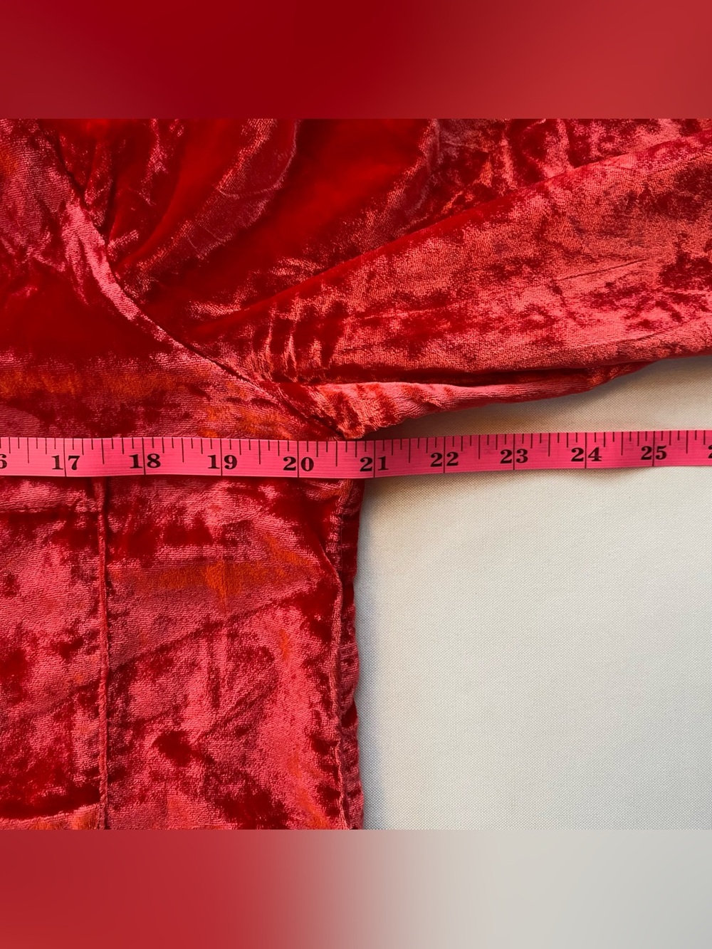 Pilcro Ruby Red Puff Sleeve Velvet Button Down Blouse Medium Cottagecore Femme - Picture 13 of 14